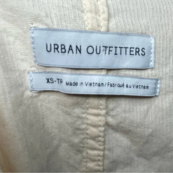 Urban Outfitters Knock Out Corduroy Romper Cream Women’s Size XS Button Preppy - Picture 7 of 11